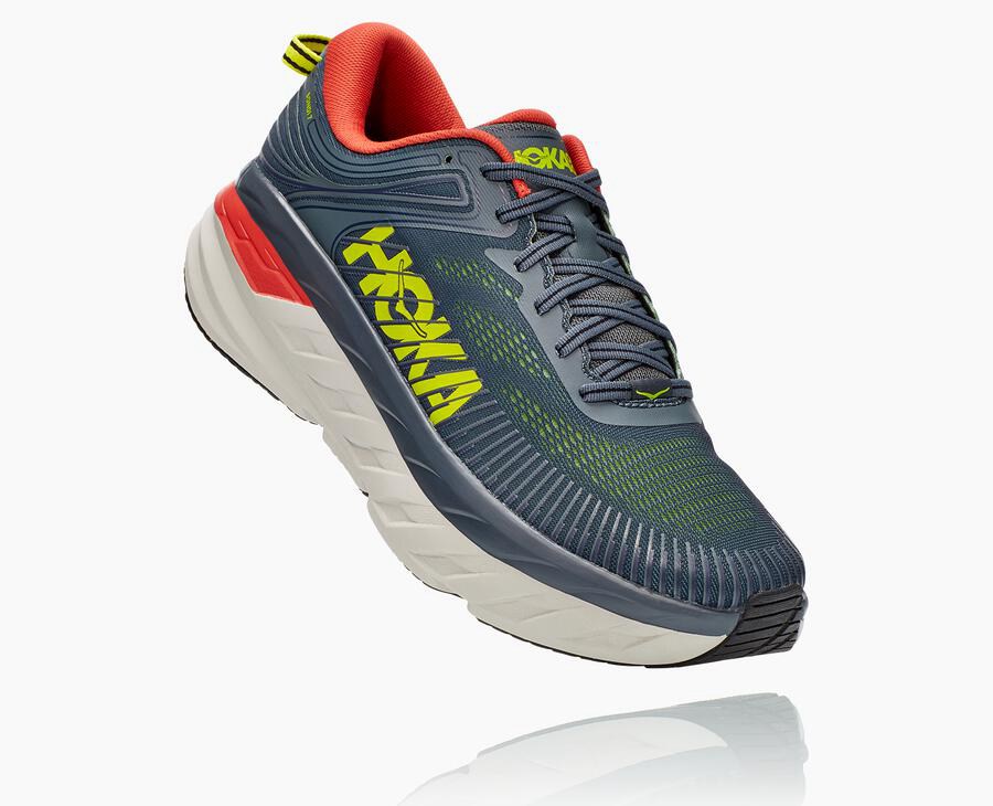 Hoka Mens Running Shoes NZ - Hoka One One Bondi 7 Navy (KDA752316)